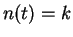 $ n(t)=k$