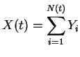 $\displaystyle X(t) = \sum_{i=1}^{N(t)} Y_i
$