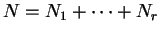 $ N=N_1+\cdots+N_r$