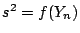 $ s^2 = f(Y_n)$