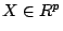 $ X\in R^p$