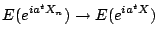 $\displaystyle E(e^{ia^tX_n}) \to E(e^{ia^tX})
$