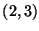 $ (2,3)$