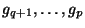 $ g_{q+1}, \ldots,g_p$