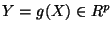 $ Y=g(X) \in R^p$