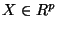 $ X\in R^p$