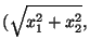 $\displaystyle (\sqrt{x_1^2 + x_2^2},$
