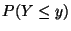 $\displaystyle P(Y \le y)$