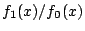 $ f_1(x)/f_0(x)$