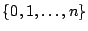 $ \{0,1,\ldots,n\}$
