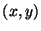 $ (x,y)$