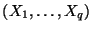 $ (X_1,\ldots,X_q)$