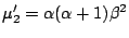 $\displaystyle \mu_2^\prime = \alpha(\alpha+1)\beta^2$