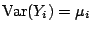 $ {\rm Var}(Y_i)=\mu_i$