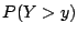 $ P(Y > y)$