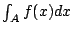 $ \int_A f(x) dx$