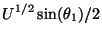 $\displaystyle U^{1/2}\sin(\theta_1)/2
$