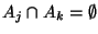 $ A_j\cap A_k=\emptyset$