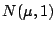 $ N(\mu,1)$