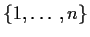$\{1,\ldots,n\}$