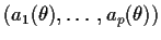 $(a_1(\theta),\ldots,a_p(\theta))$