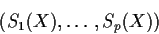 \begin{displaymath}( S_1(X), \ldots, S_p(X))
\end{displaymath}