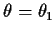 $\theta=\theta_1$