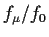 $f_\mu/f_0$