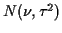 $ N(\nu,\tau^2)$