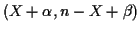 $ (X+\alpha,n-X+\beta)$