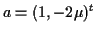 $ a=(1,-2\mu)^t$