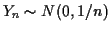 $ Y_n \sim N(0,1/n)$