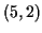$ (5,2)$