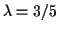 $ \lambda=3/5$