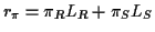 $\displaystyle r_\pi= \pi_R L_R + \pi_S L_S
$