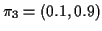 $ \pi_3= (0.1,0.9)$