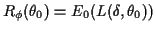 $\displaystyle R_\phi(\theta_0) = E_0(L(\delta,\theta_0))
$