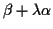 $ \beta+\lambda\alpha$