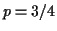 $ p=3/4$