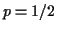 $ p=1/2$