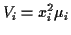 $\displaystyle V_i = x_i^2 \mu_i
$