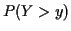 $ P(Y > y)$