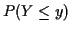 $\displaystyle P(Y \le y)$
