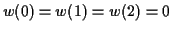 $ w(0)=w(1)=w(2)=0$