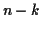 $ n-k$