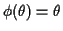 $ \phi(\theta)=\theta$