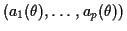 $ (a_1(\theta),\ldots,a_p(\theta))$