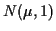 $ N(\mu,1)$