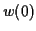 $\displaystyle w(0)$