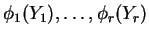 $\phi_1(Y_1),\ldots,\phi_r(Y_r)$